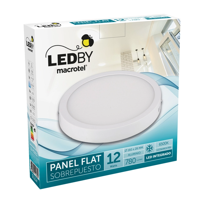 PLAFON SOBREPUESTO 12W LUZ FRIA ALUMINIO - 2