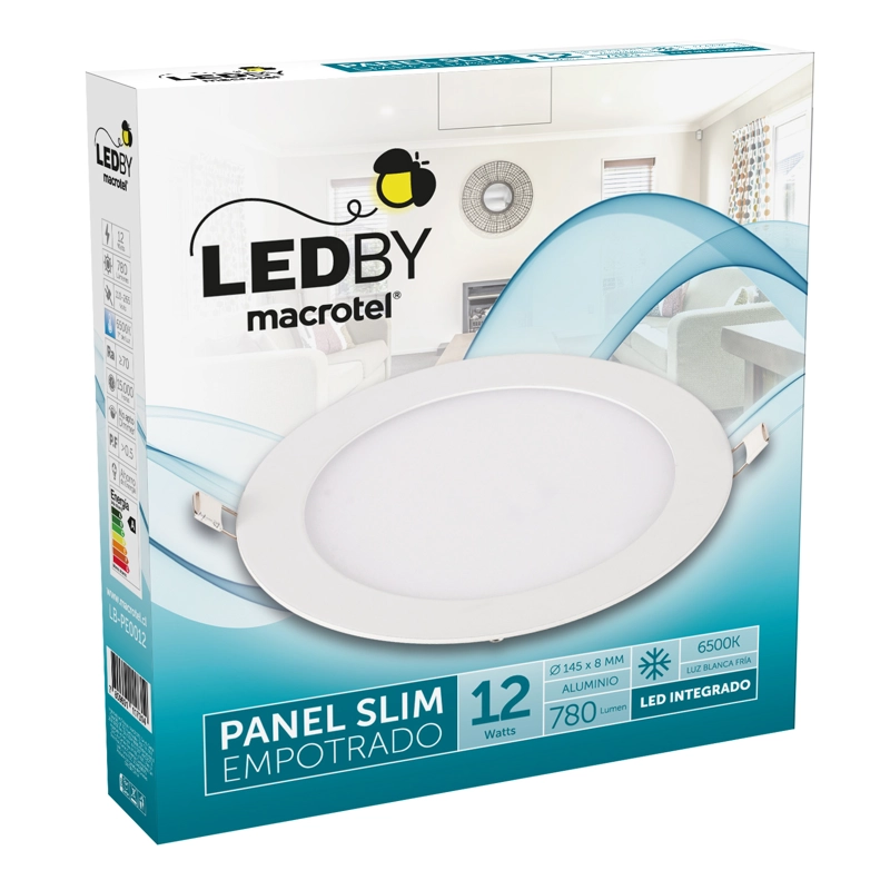 PLAFON EMPOTRADO 12W LUZ FRIA - 2