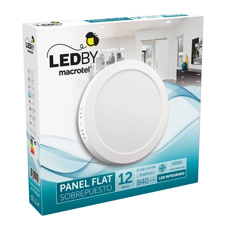 PLAFON SOBREPUESTO 12W LUZ FRIA PLASTICO - 2
