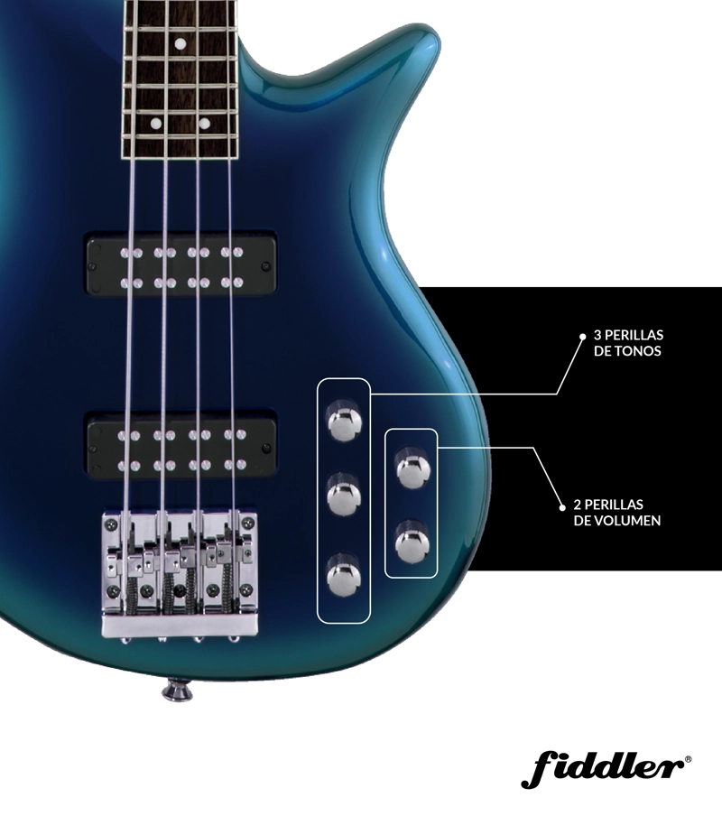 BAJO ELE CTRICO AZUL FIDDLER + AMPLIFICADOR 20 W - 5