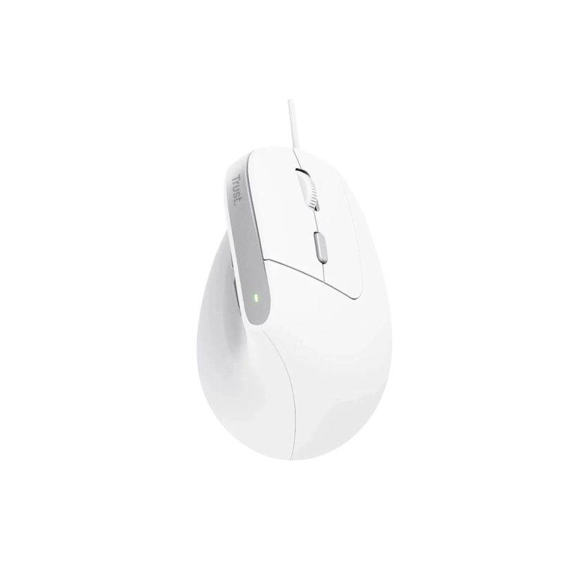 MOUSE TRUST ERGO BAYO II BLANCO CON CABLE - 1