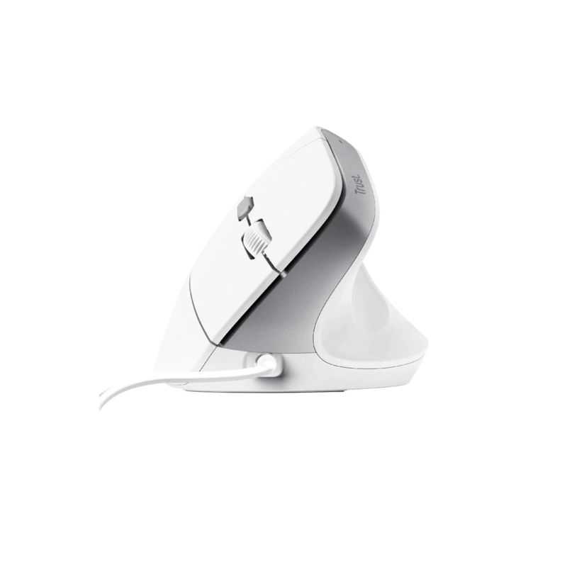 MOUSE TRUST ERGO BAYO II BLANCO CON CABLE - 2