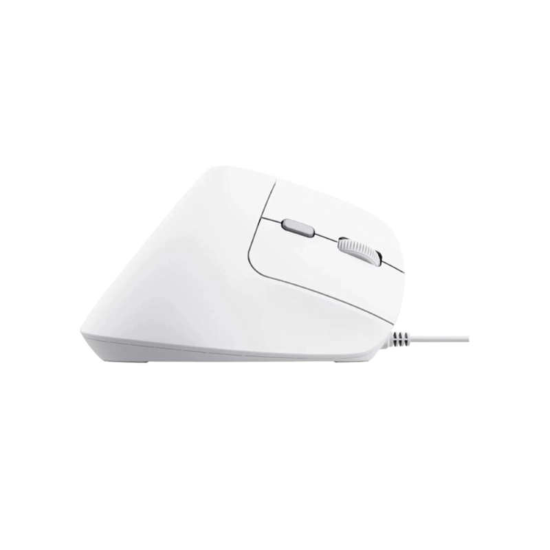 MOUSE TRUST ERGO BAYO II BLANCO CON CABLE - 3