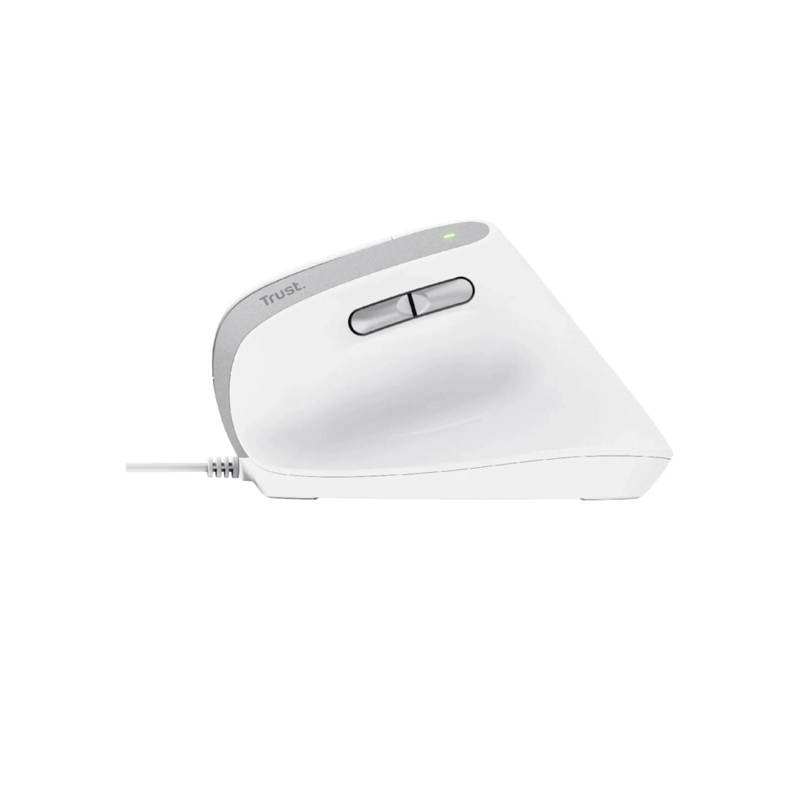 MOUSE TRUST ERGO BAYO II BLANCO CON CABLE - 4