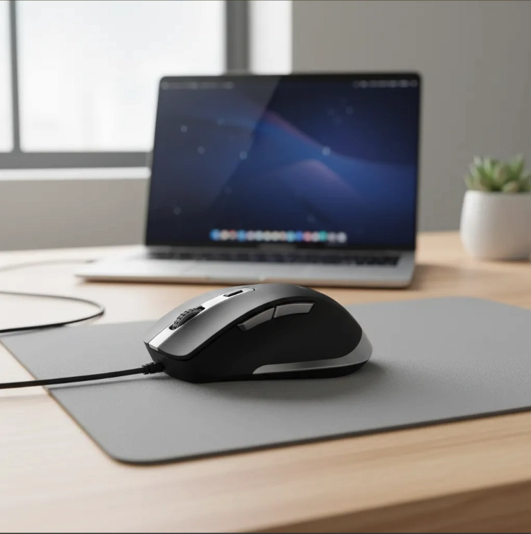 MOUSE TRUST FYDA CONFORT NEGRO CON CABLE - 4