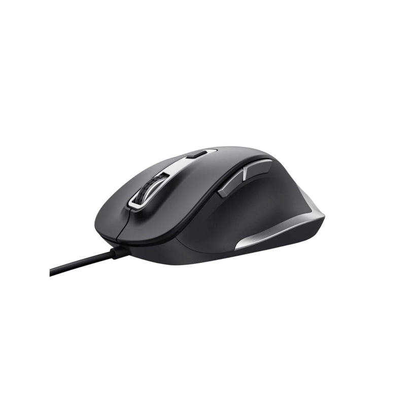 MOUSE TRUST FYDA CONFORT NEGRO CON CABLE - 6