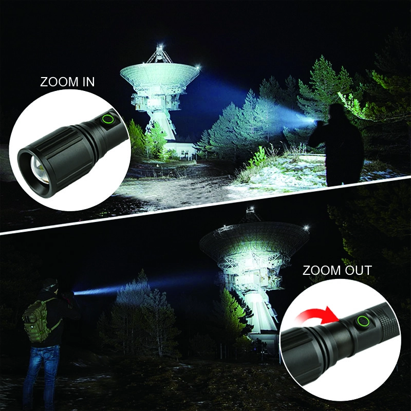 LINTERNA LED TACTICA RECARGABLE DUAL POWER 3000 LM - 8