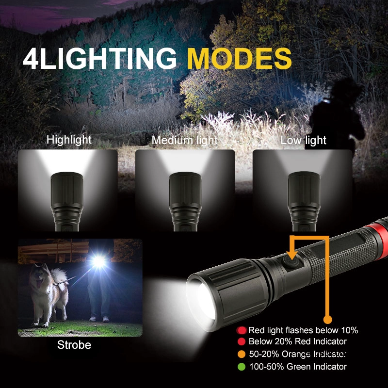 LINTERNA LED TACTICA DUAL POWER 5000 LM - 8