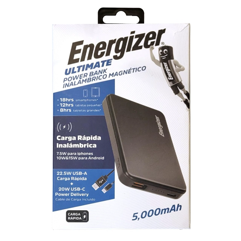 POWER BANK INALAMBRICO ENERGIZER CON MAGSAFE 5000MAH - 6