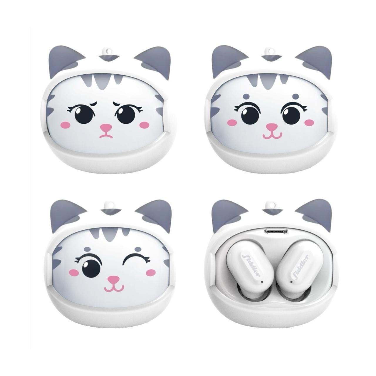 AUDIFONO BLUETOOTH CAT KAWAII ROLLING FACE - 9