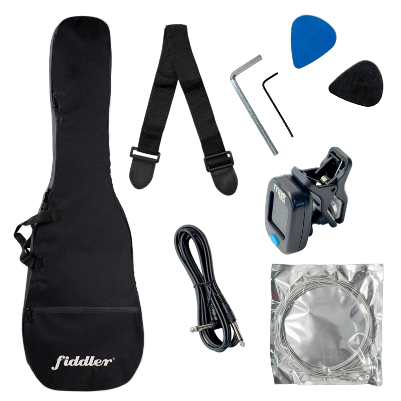BAJO ELE CTRICO HARRIS NEGRO + AMPLIFICADOR 20W - 2