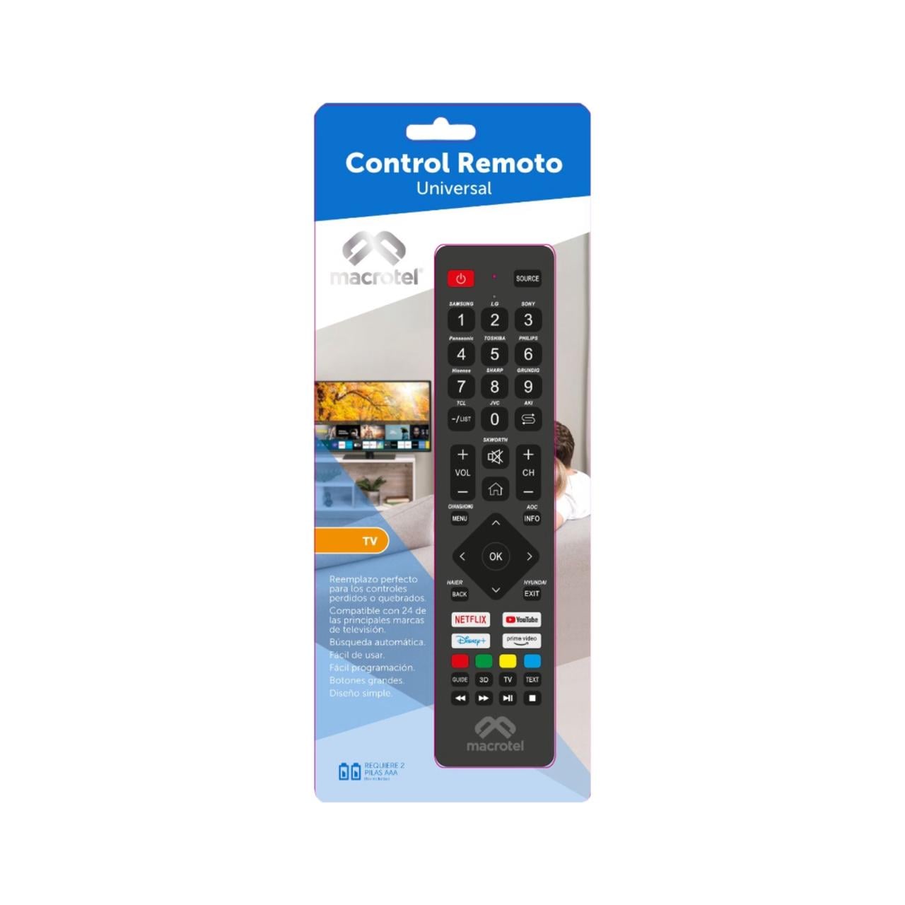 CONTROL REMOTO UNIVERSAL MACROTEL RM-784N - 2