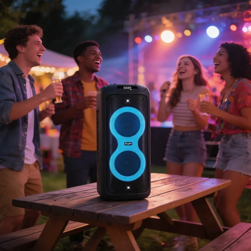 KARAOKE TITAN BOX BT 40W MICROFONO POWER BANK - 7