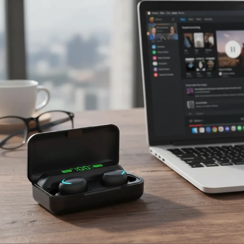 AUDIFONOS TWS BT ESTUCHE POWER BANK - 2