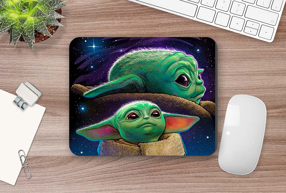 Grogu Baby Yoda Mouse Pad – The Mandalorian Star Wars Design – Non-Slip Home Office Gift