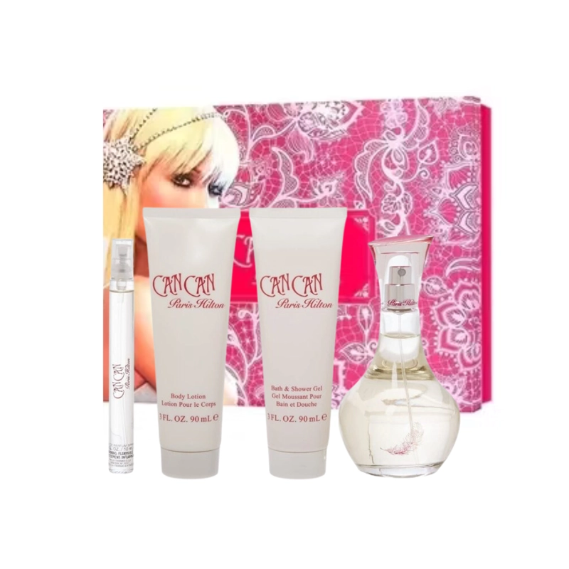 PERFUME PARIS HILTON ESTUCHE CAN CAN MUJER EDP 100ML+10ML+90ML B/L + 90ML S/G - 1