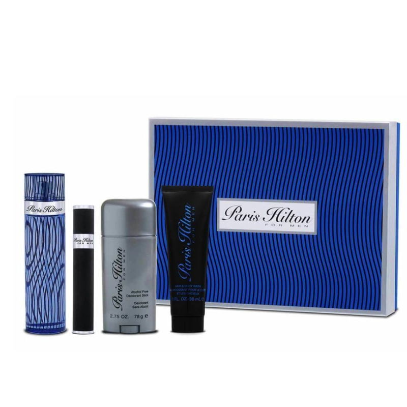 PERFUME PARIS HILTON ESTUCHE HOMBRE EDT 100ML+10ML+90ML S/G + 78ML DEO - 1