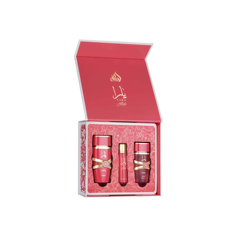 ESTUCHE YARA CANDY LATTAFA EDP 100ML + 12ML + HAIR MIST 50ML MUJER - 1