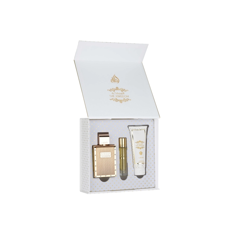 ESTUCHE THE KINGDOME LATTAFA EDP 100ML + 12ML + S/G 100ML HOMBRE - 1