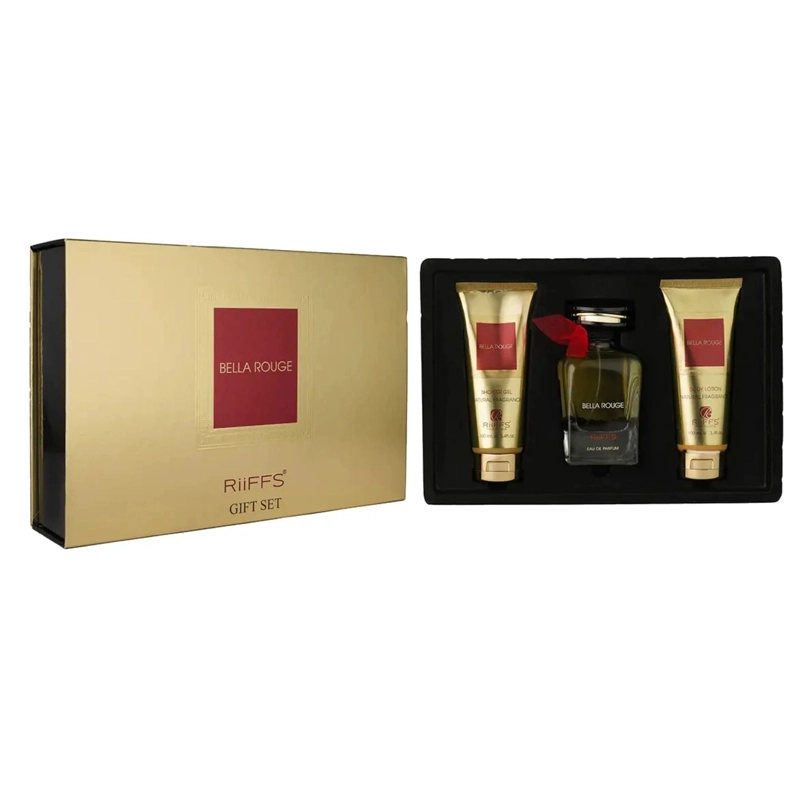 ESTUCHE BELLA ROUGE RIIFFS EDP 100ML +S/G 100ML +B/L 100ML MUJER - 1