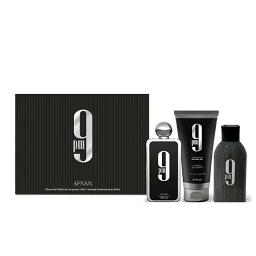 ESTUCHE AFNAN 9 PM EDP 100ML +S/G 150ML +DEO 150ML HOMBRE - 1
