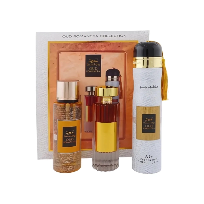 ESTUCHE OUD ROMANCEA COLLECTION EDP 100ML +250ML PERFUME MIST  + 300ML AIR FRESHENER UNISEX - 1