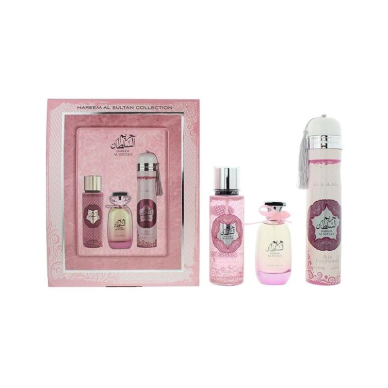 ESTUCHE HAREEM AL SULTAN COLLECTION EDP 100ML + 250ML PERFUME MIST + 300ML AIR FRESHENER UNISEX - 1