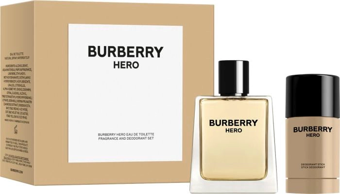 ESTUCHE BURBERRY HERO EDT 100ML+75G DEODORANT STICK HOMBRE - 1