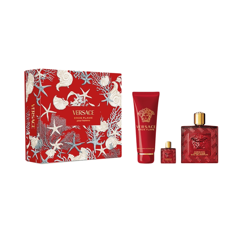 ESTUCHE VERSACE EROS FLAME POUR HOMME 150ML+ 5ML+ 100ML HOMBRE - 1