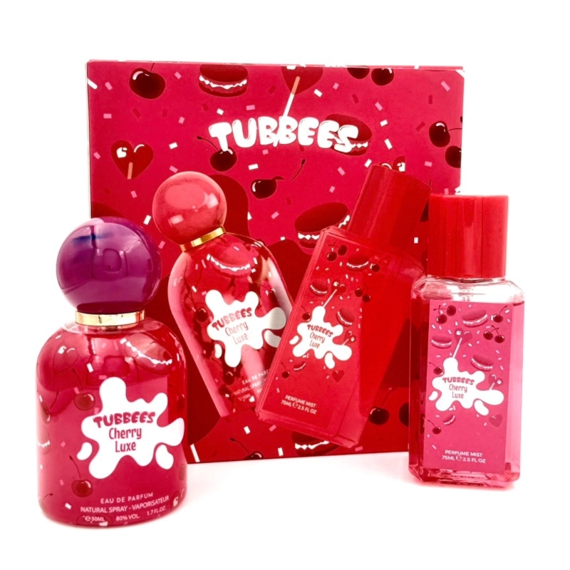 ESTUCHE TUBBEES CHERRY LUXE 75ML PERFUME MIST + 50ML EDP UNISEX - 1