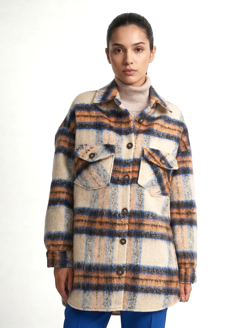 CHAQUETA LEÑADORA BEIGE NICOPOLY - 5
