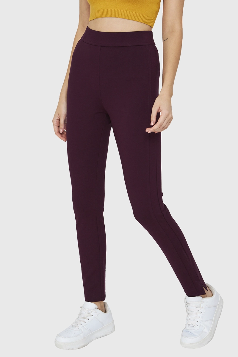 LEGGINS MUJER NICOPOLY BURDEO LEGGING TIRO ALTO ABERTURAS - 1
