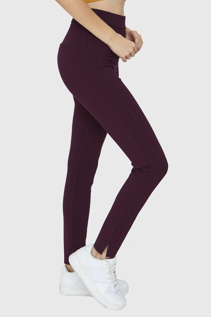 LEGGINS MUJER NICOPOLY BURDEO LEGGING TIRO ALTO ABERTURAS - 3