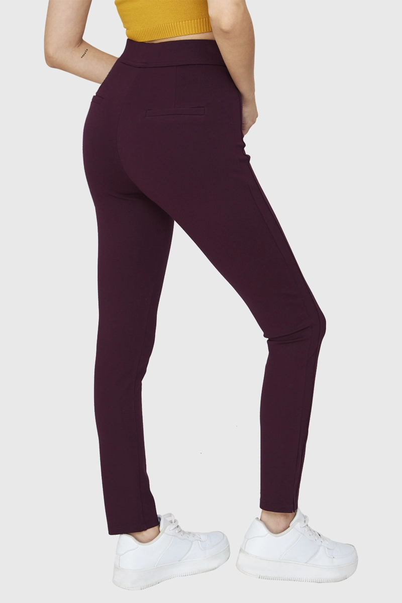 LEGGINS MUJER NICOPOLY BURDEO LEGGING TIRO ALTO ABERTURAS - 4