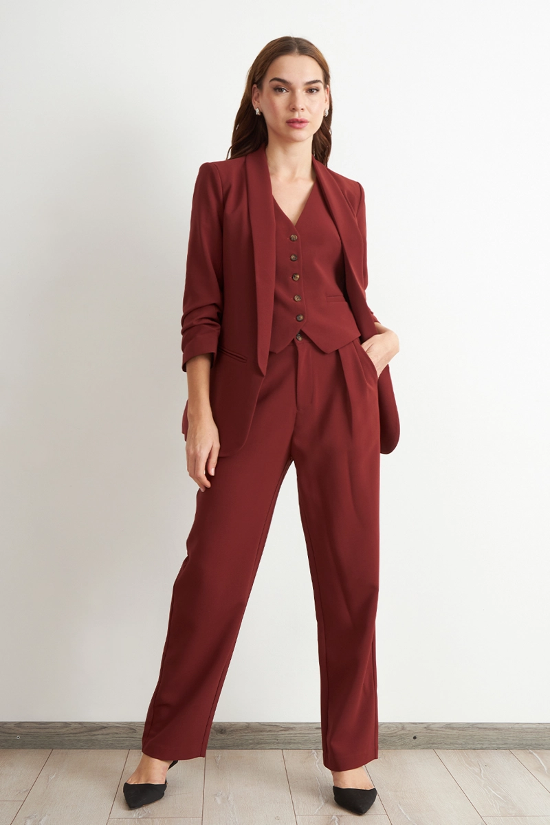 BLAZER MANGA 3/4 AJUSTADO CON SOLAPAS OXIDO NICOPOLY - 2