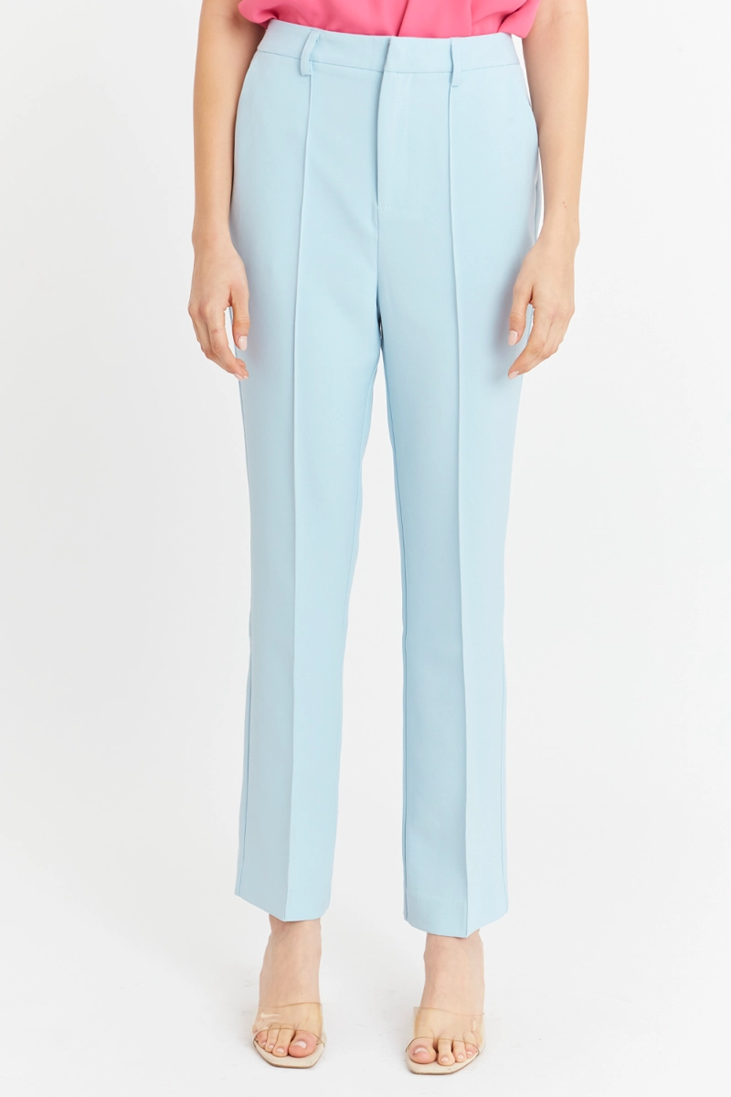 PANTALON ENTALLADO COSTURAS DELANTERAS CELESTE NICOPOLY - 5