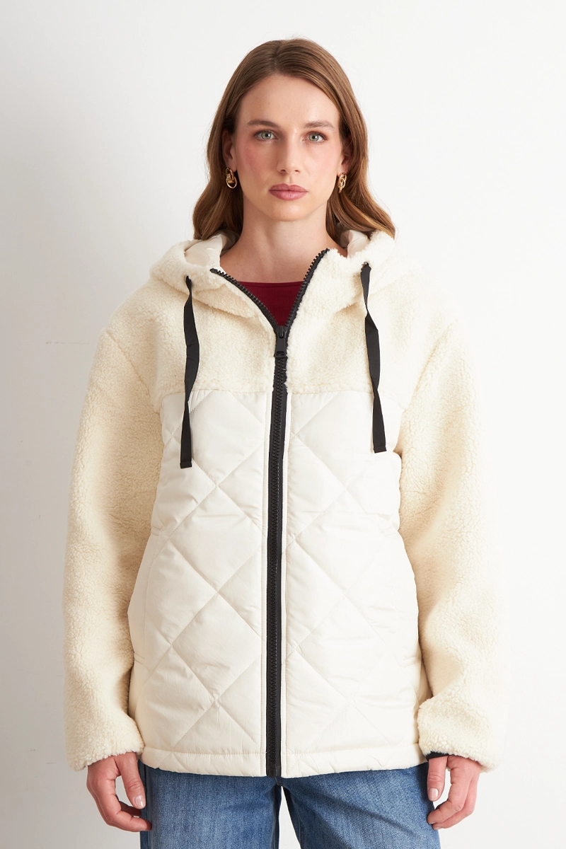 CHAQUETA MITAD CHIPORRO/PARKA BLANCO INVIERNO NICOPOLY - 1