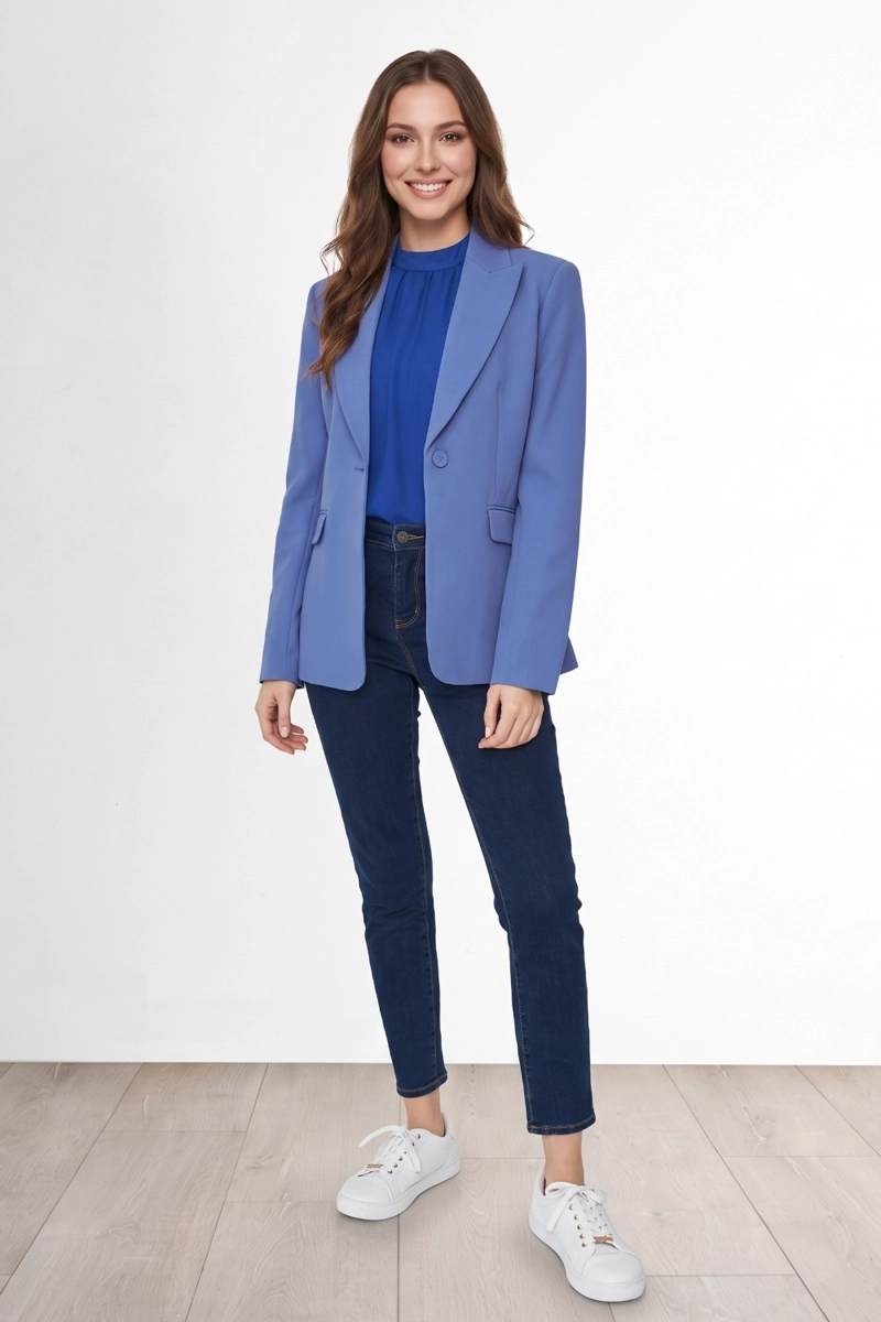 BLAZER BOLSILLOS CON SOLAPAS AZUL MEDIO NICOPOLY - 2