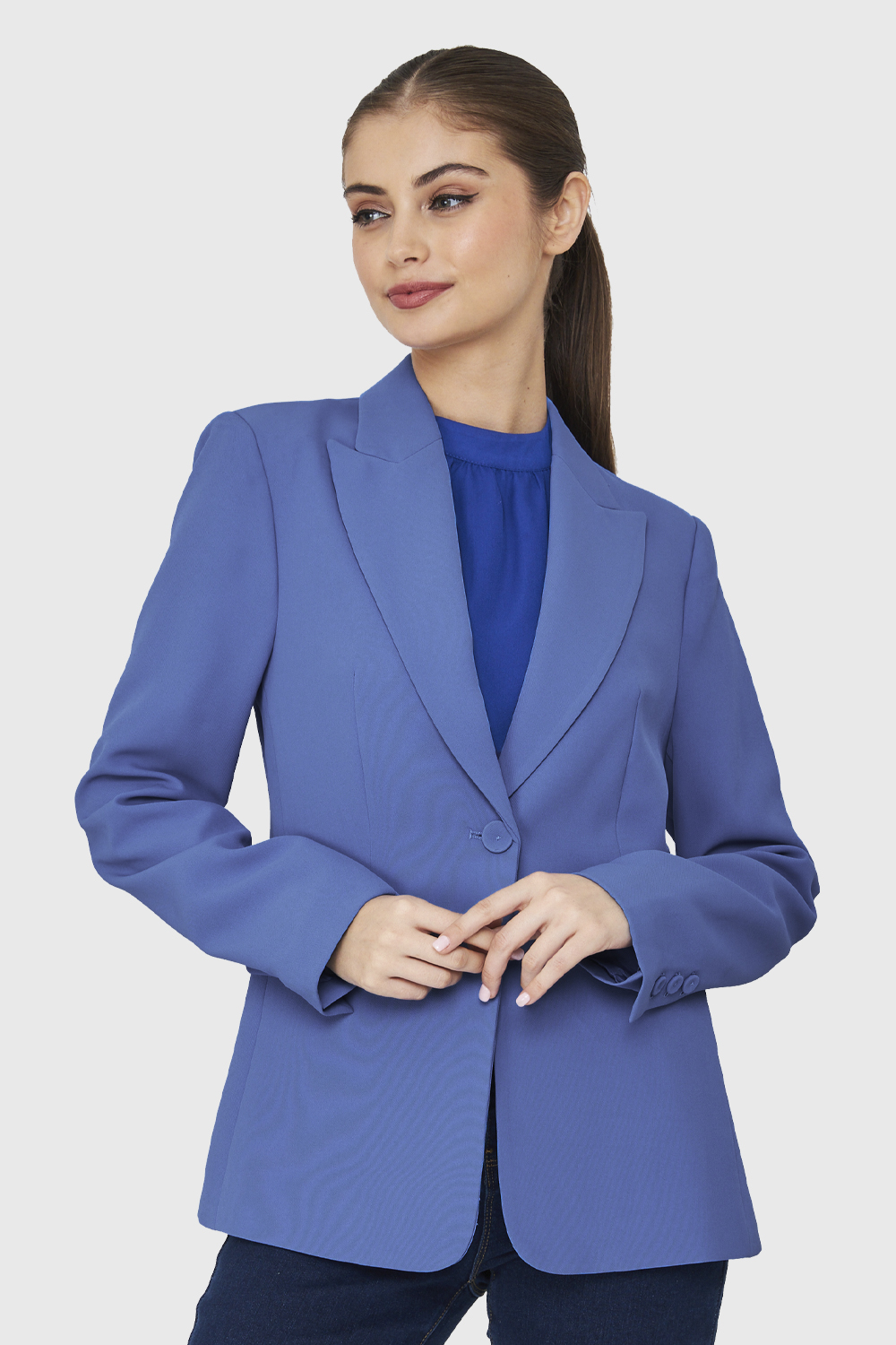BLAZER BOLSILLOS CON SOLAPAS AZUL MEDIO NICOPOLY - 5