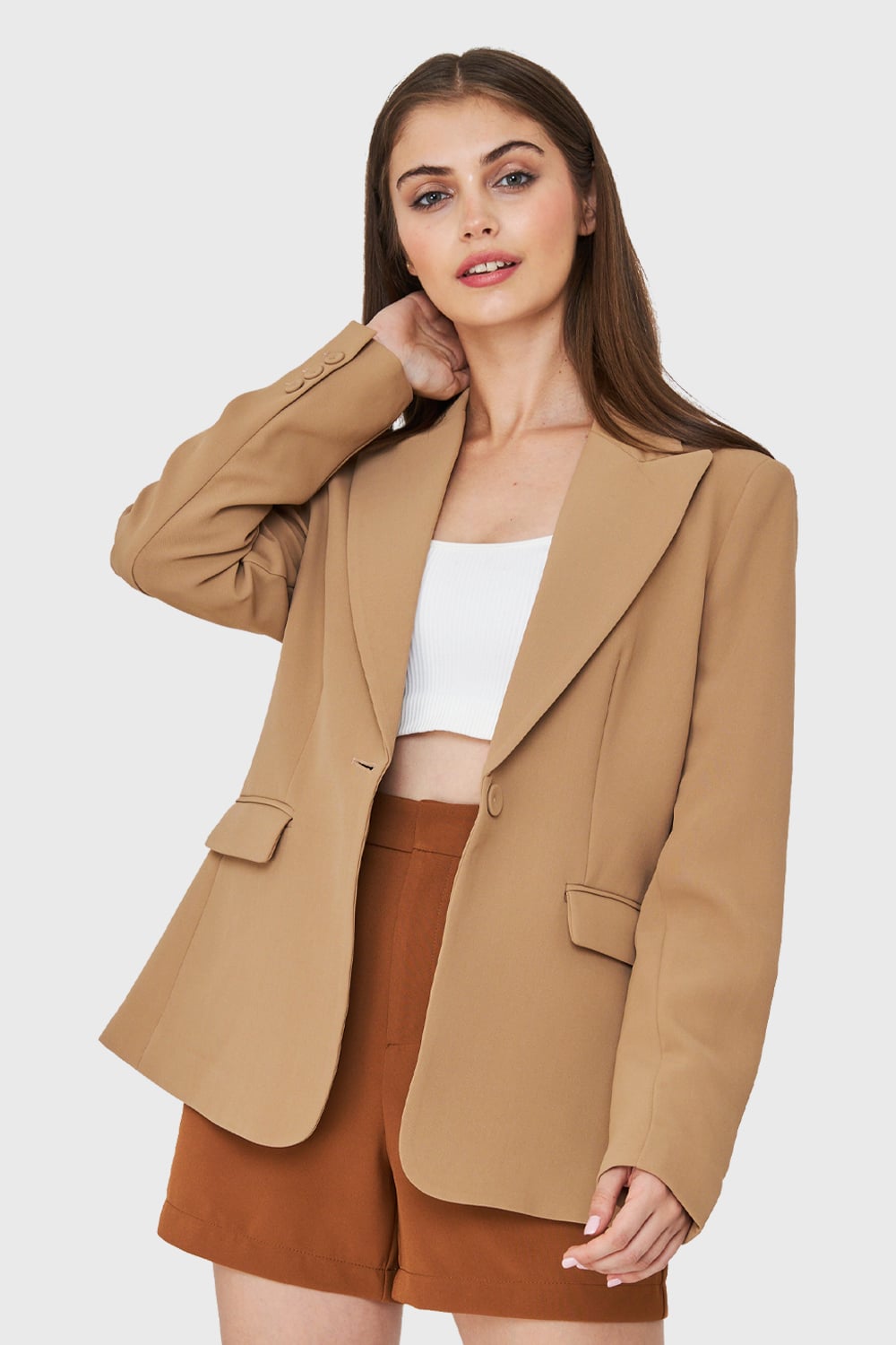 BLAZER BOLSILLOS CON SOLAPAS KHAKI NICOPOLY - 1