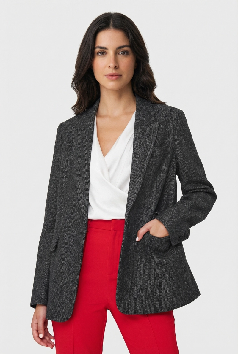 BLAZER PATRON ESPIGA GRAFITO NICOPOLY - 1
