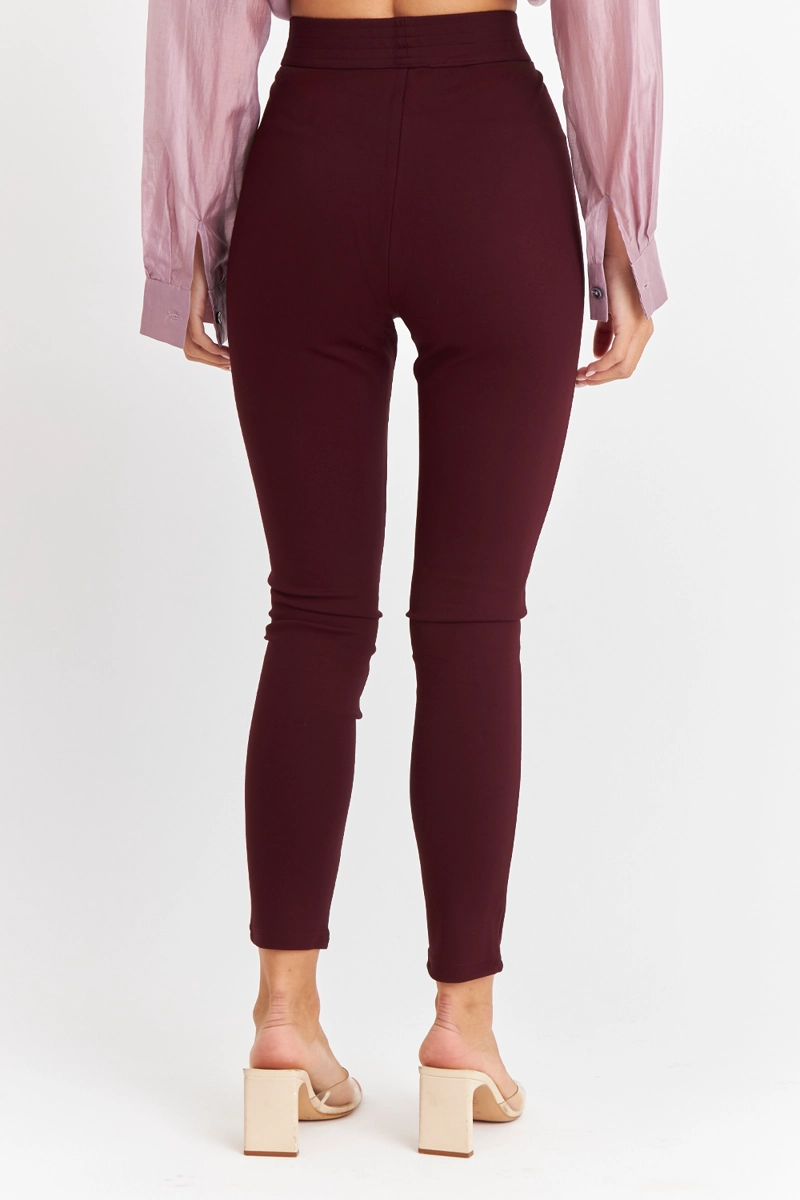 CALZA MUJER NICOPOLY BURDEO CIERRES DECORATIVOS S - 4