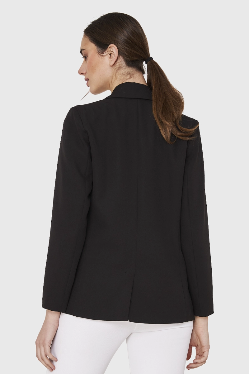 BLAZER 4 BOTONES DECORATIVOS NEGRO NICOPOLY - 4