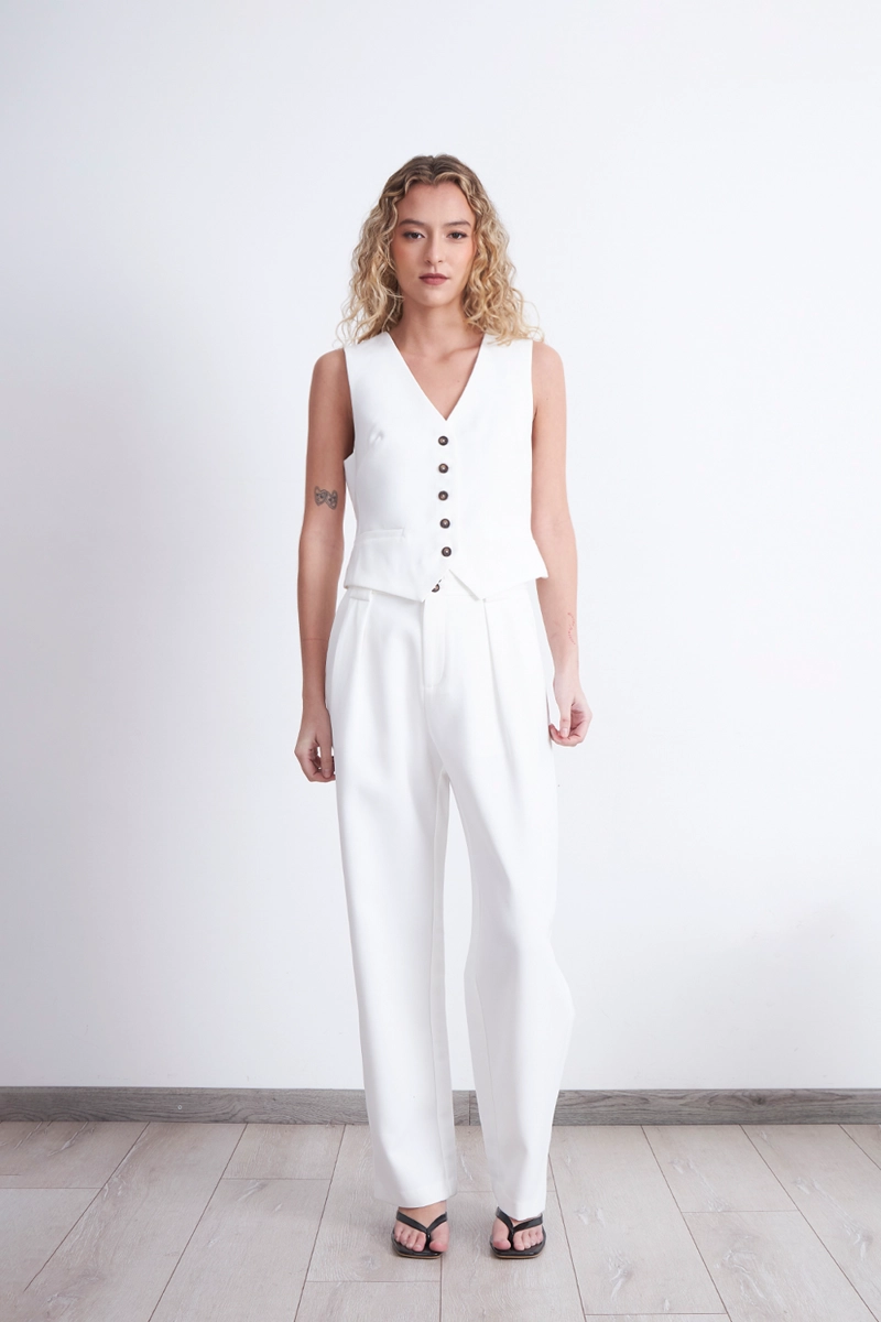 GILET BASICO AJUSTABLE BLANCO NICOPOLY - 2
