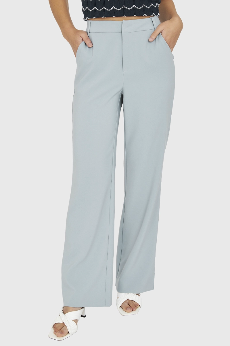 PANTALÓN MUJER NICOPOLY CELESTE PIERNA ANCHA - 4