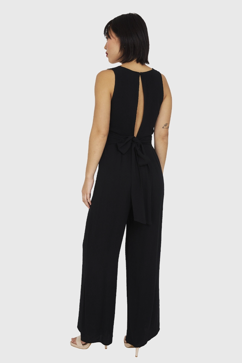 ENTERITO MUJER NICOPOLY NEGRO ESCOTE V Y LAZO - 4