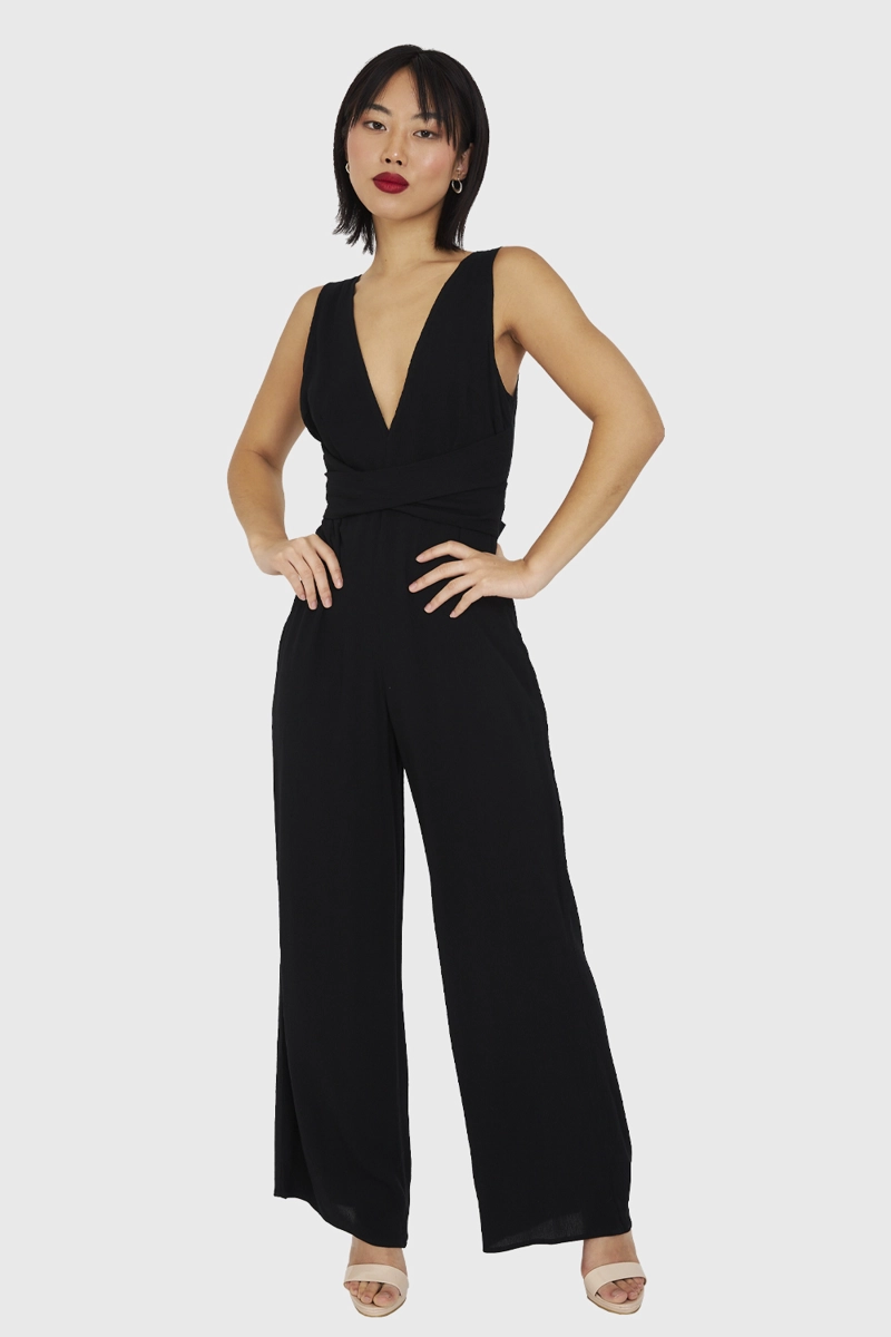 ENTERITO MUJER NICOPOLY NEGRO ESCOTE V Y LAZO - 5