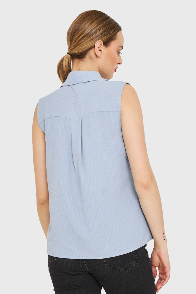 BLUSA SIN MANGAS CELESTE NICOPOLY - 4