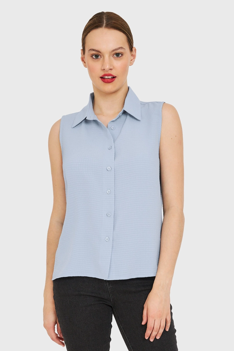BLUSA SIN MANGAS CELESTE NICOPOLY - 5