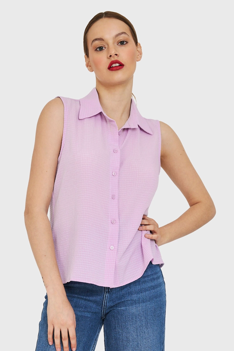 BLUSA SIN MANGAS LILA NICOPOLY - 1